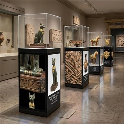 Retail Display Pedestal With Screen